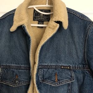 Lucky Brand Lined Denim Coat XL WARM!